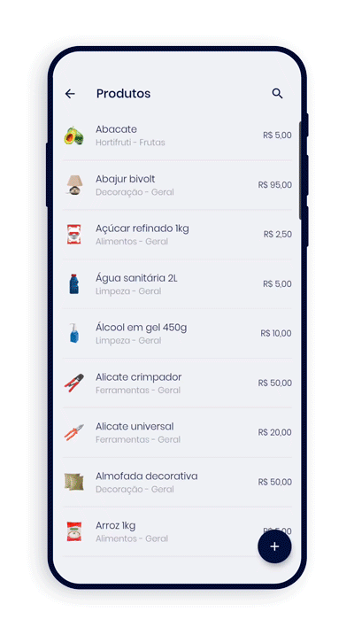 Animação onde apresentamos o uso do sistema, fazendo um cadastro de forma automatica usando o código de barras do produto.